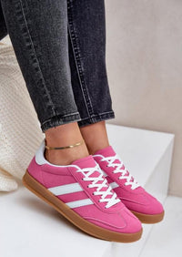 Fuschia & White Forever Fashion Tennies