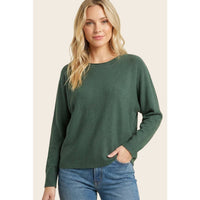 Forest Dolman Sleeve Solid Sweater