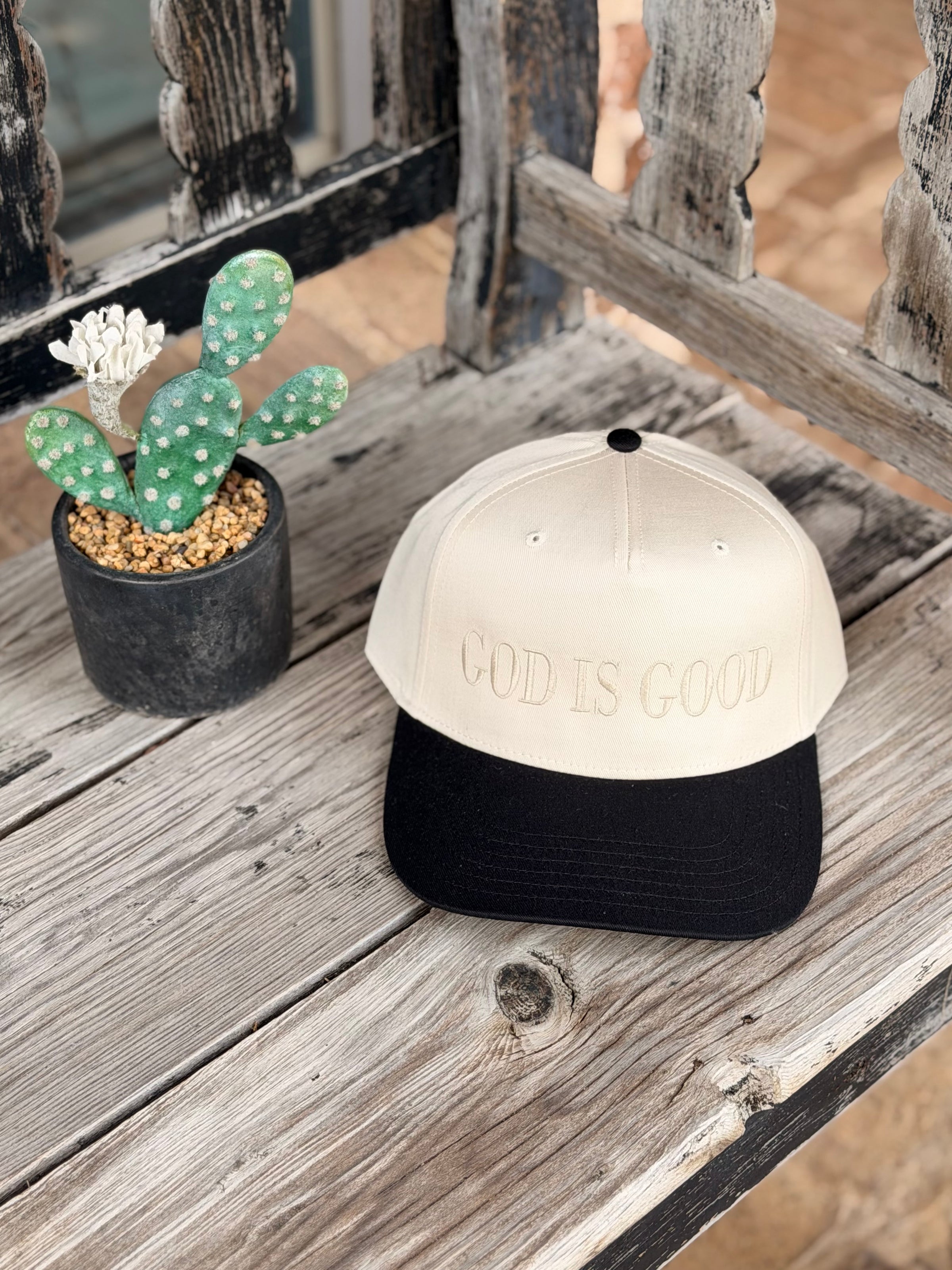 God is Good Embroidered Canvas Hat