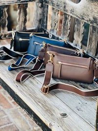 Allie Multi Compartment Canvas Strap Crossbody