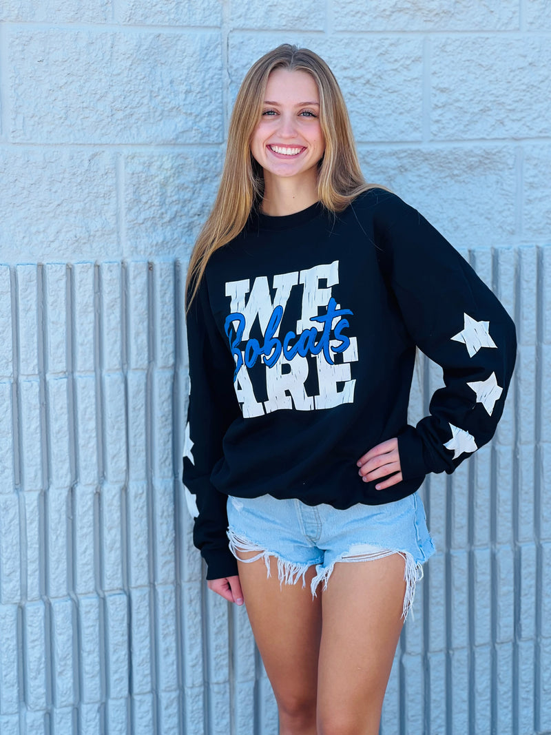We Are Bobcats Puff Ink Star Sweatshirt