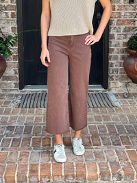 Zenana | Mahogany Acid Washed Jeans