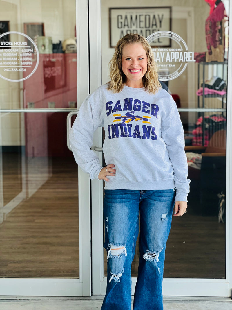 Vintage Sanger Indians Sweatshirt