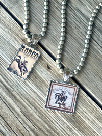 Western Beaded Framed Necklace