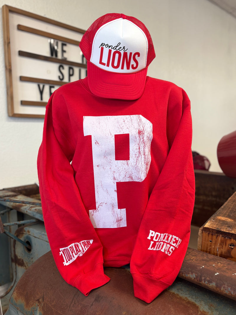 P Ponder Lions Custom #1 Fan Gameday Sweatshirt
