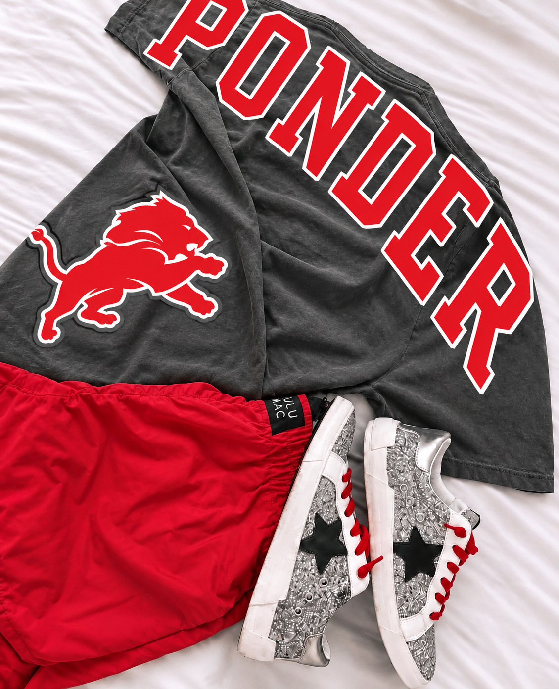 PREORDER | Ponder Oversized Print Side Mascot Tee *ETA 3-4weeks