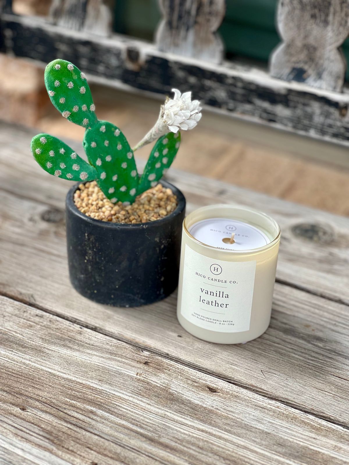 Hico Candle Co | Vanilla Leather 8oz Candle