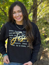 Jesus with Gold Puff Long Sleeve Tee