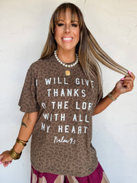 Thanks to the Lord Leopard Tee