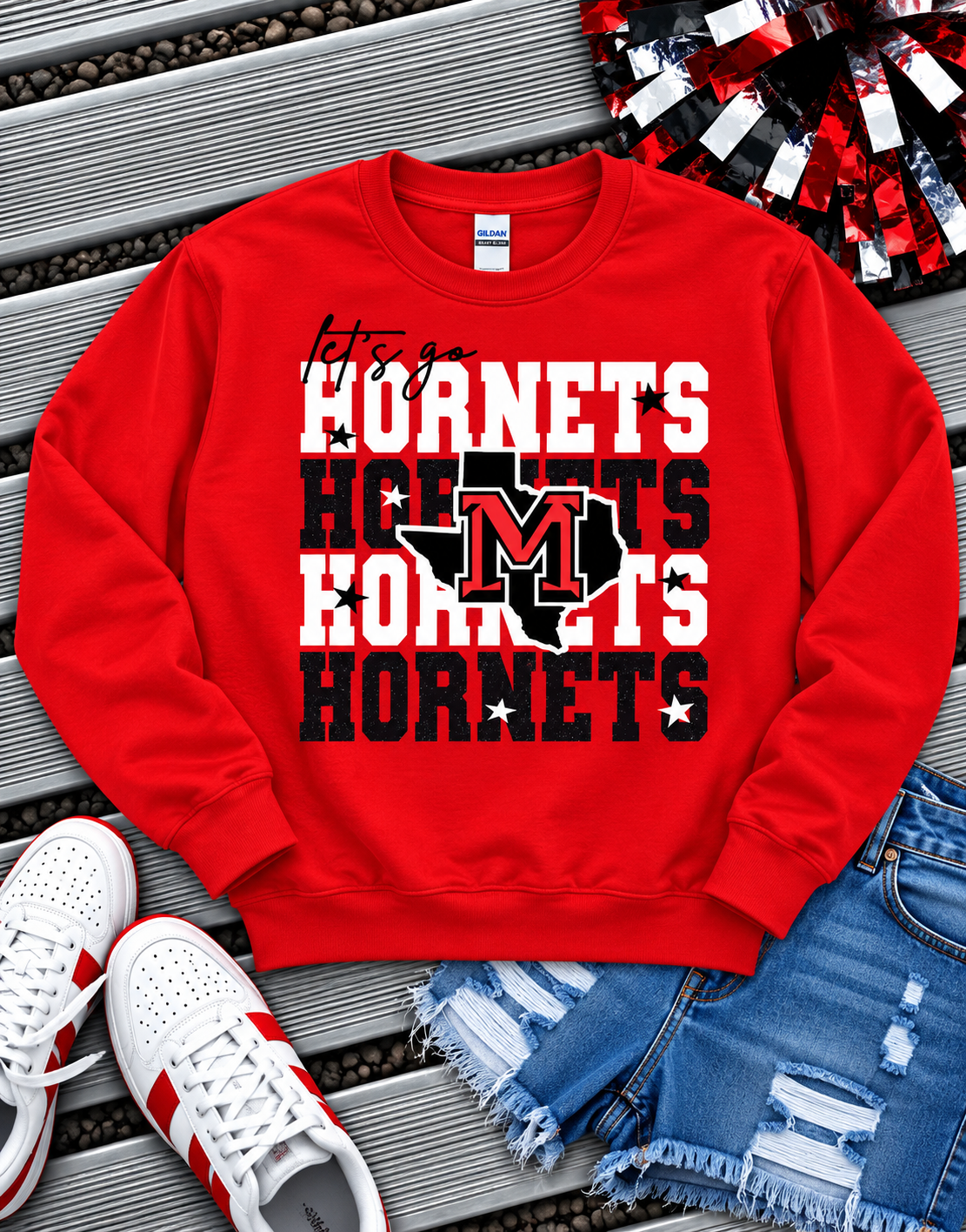 PREORDER | Let’s Go Hornets Stacked Sweatshirt