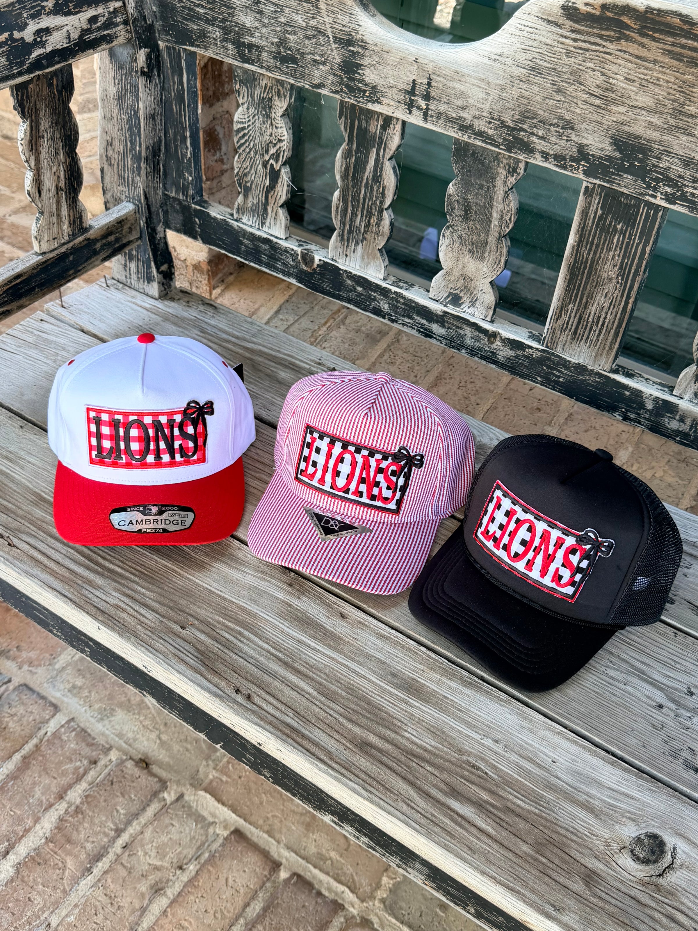Lions Gingham Patch Hat