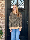 Avery Beige Leopard Pullover