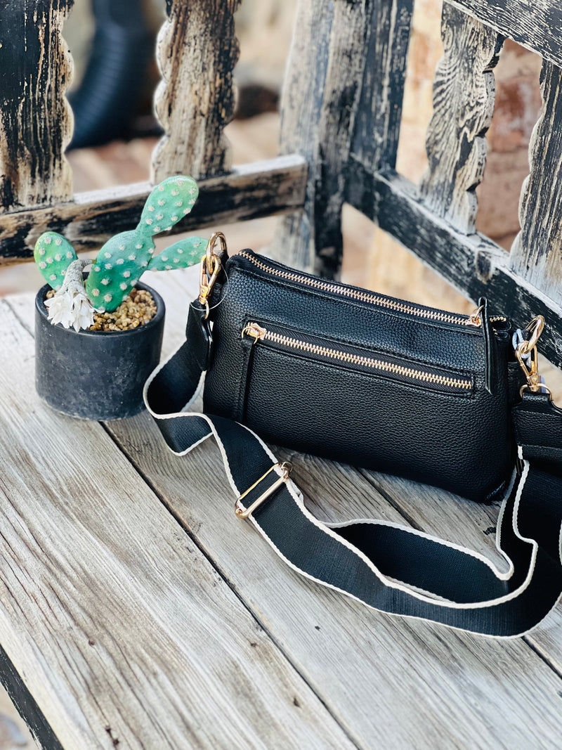 Allie Multi Compartment Canvas Strap Crossbody