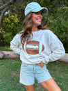 Linen Football Sweatshirt