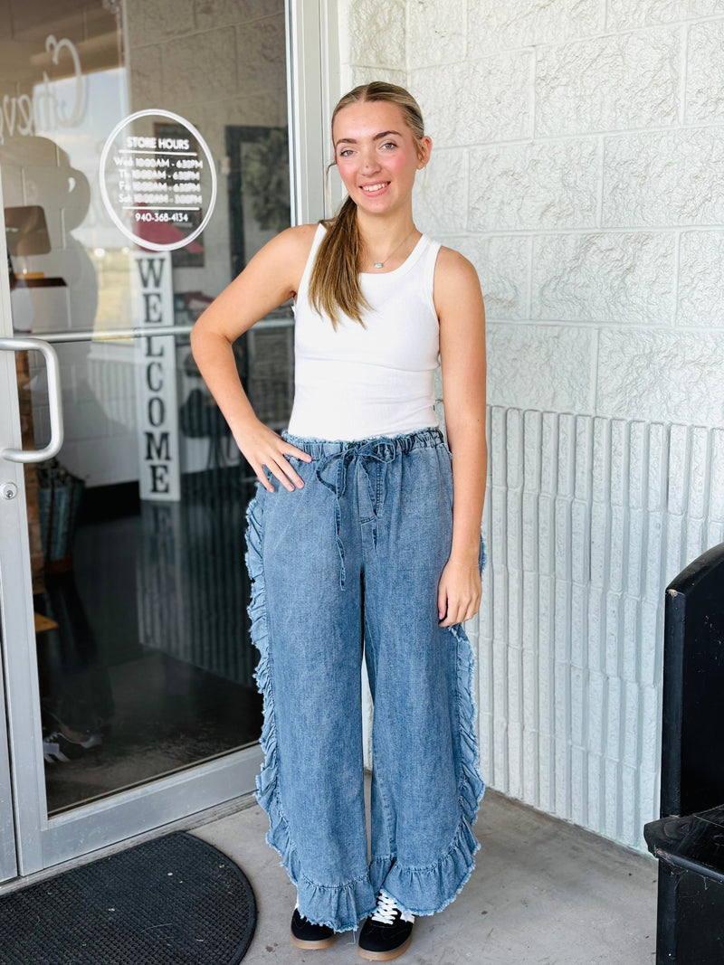 Daydreaming Ruffle Palazzo Pants