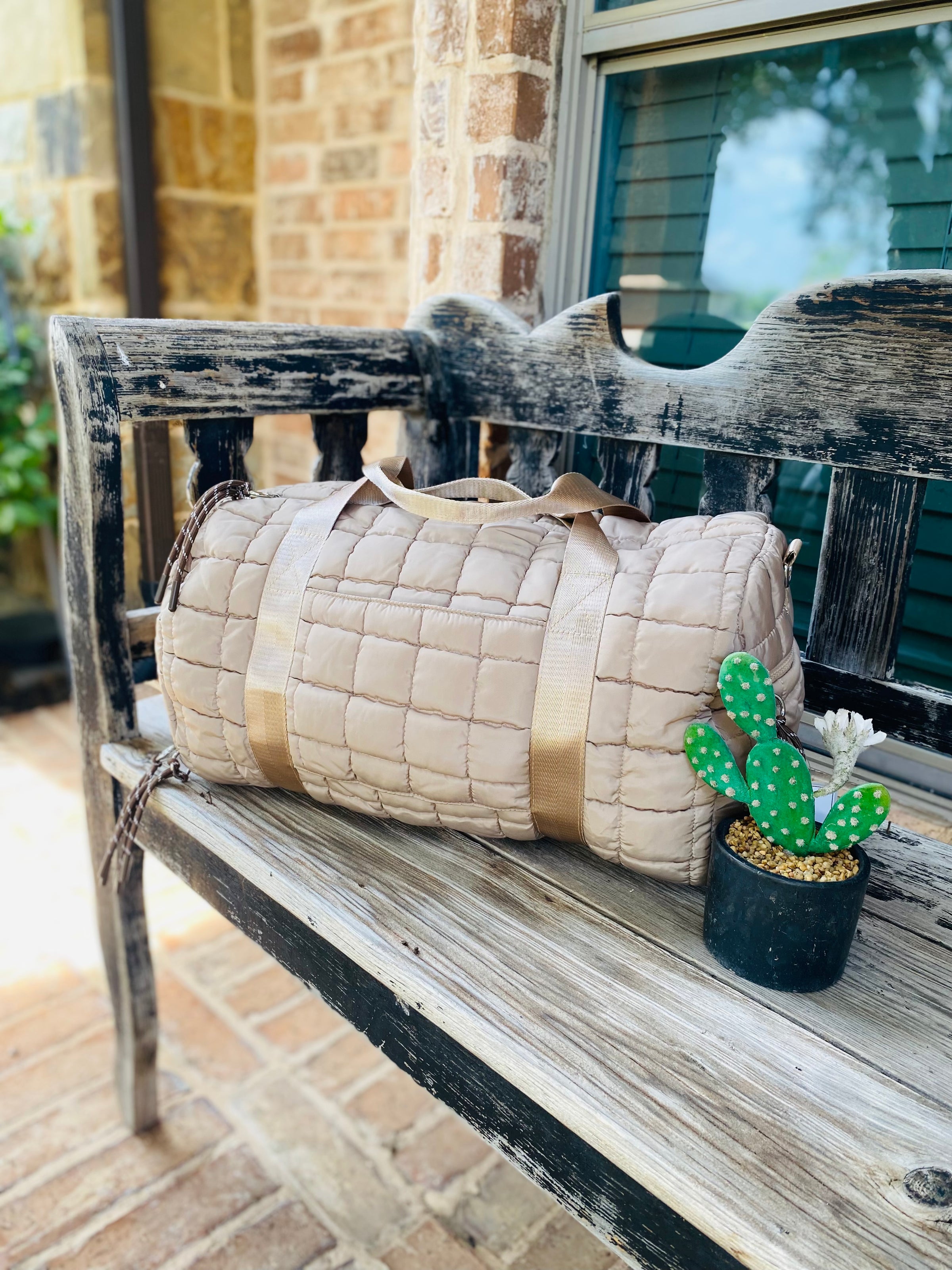 Quilted Puffer Weekender/Duffel Bag