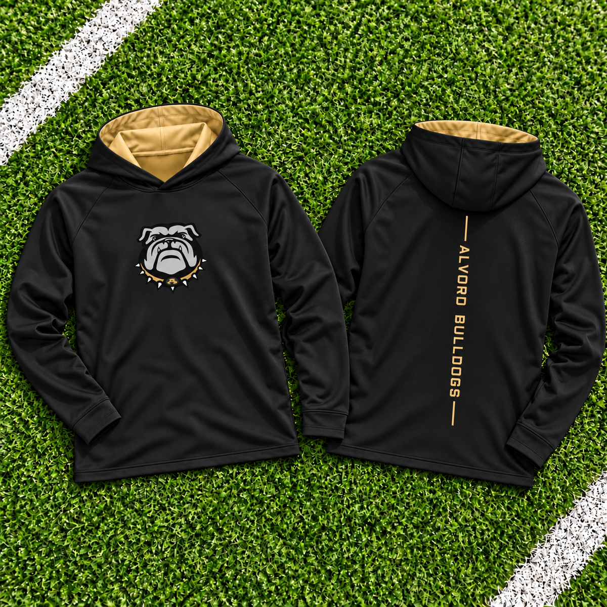 PREORDER | Alvord Bulldogs Black Performance Hoodie