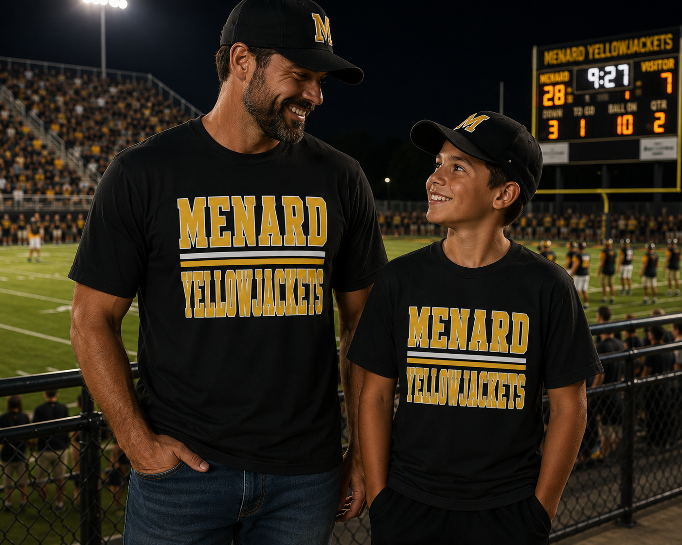 PREORDER | Menard Yellowjackets Stacked DriFit Tee