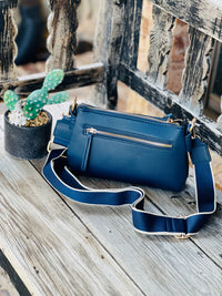 Allie Multi Compartment Canvas Strap Crossbody