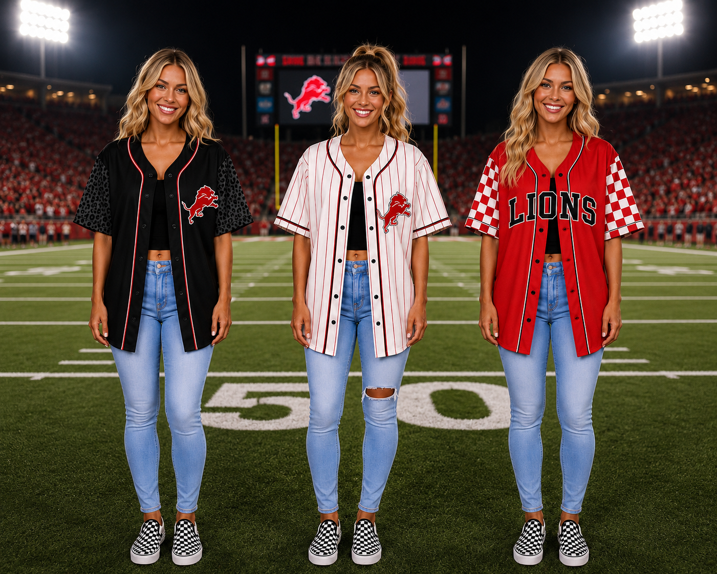 PREORDER | Lions Mixed Baseball Style Jerseys **ETA 4-6weeks