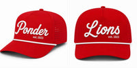 Red Embroidered Performance Rope Hat