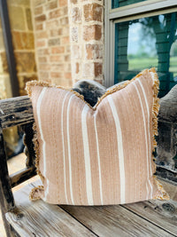 Striped Rust Pillow