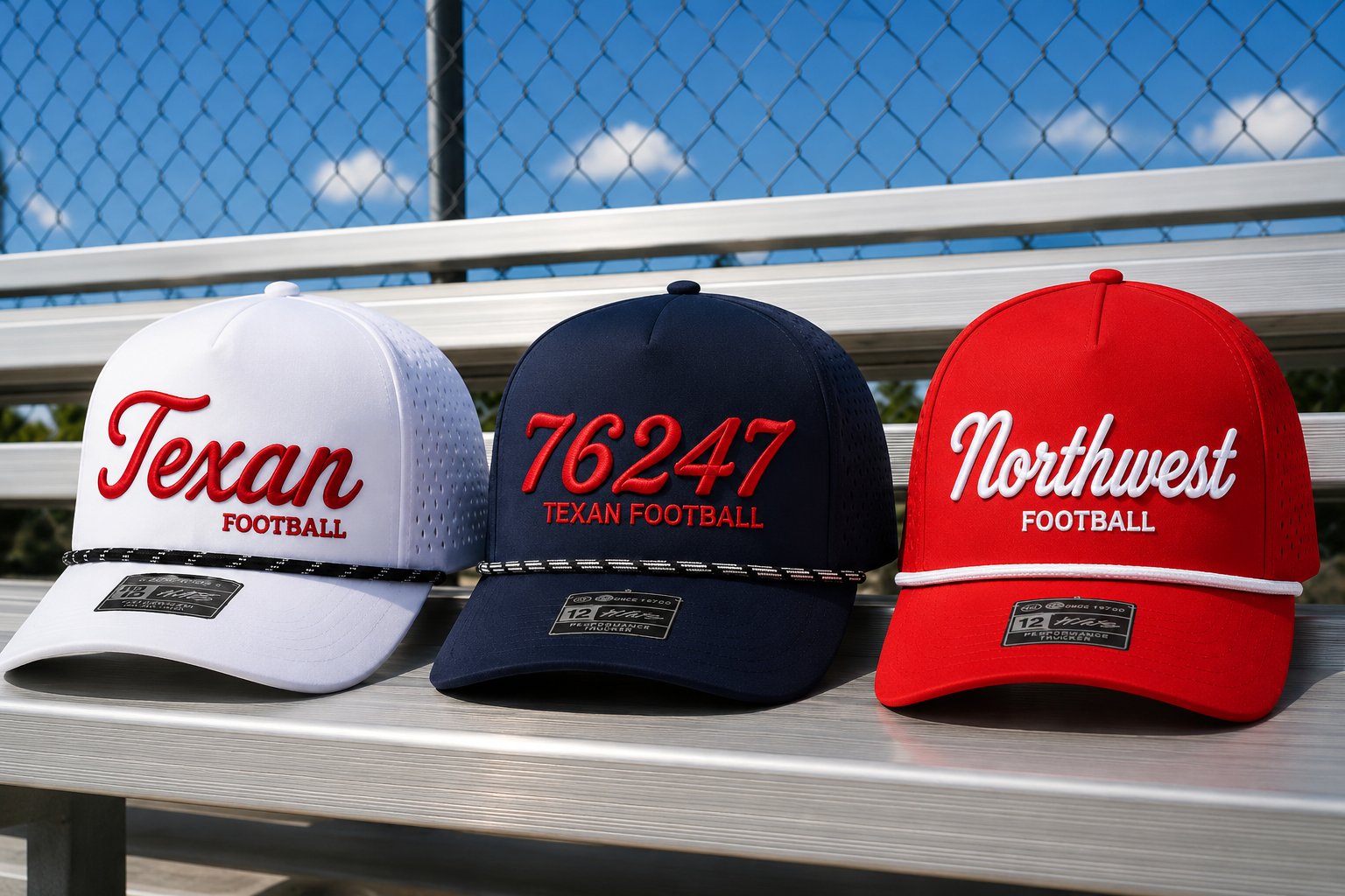 PREORDER | Texans Football Embroidered Performance Rope Hats