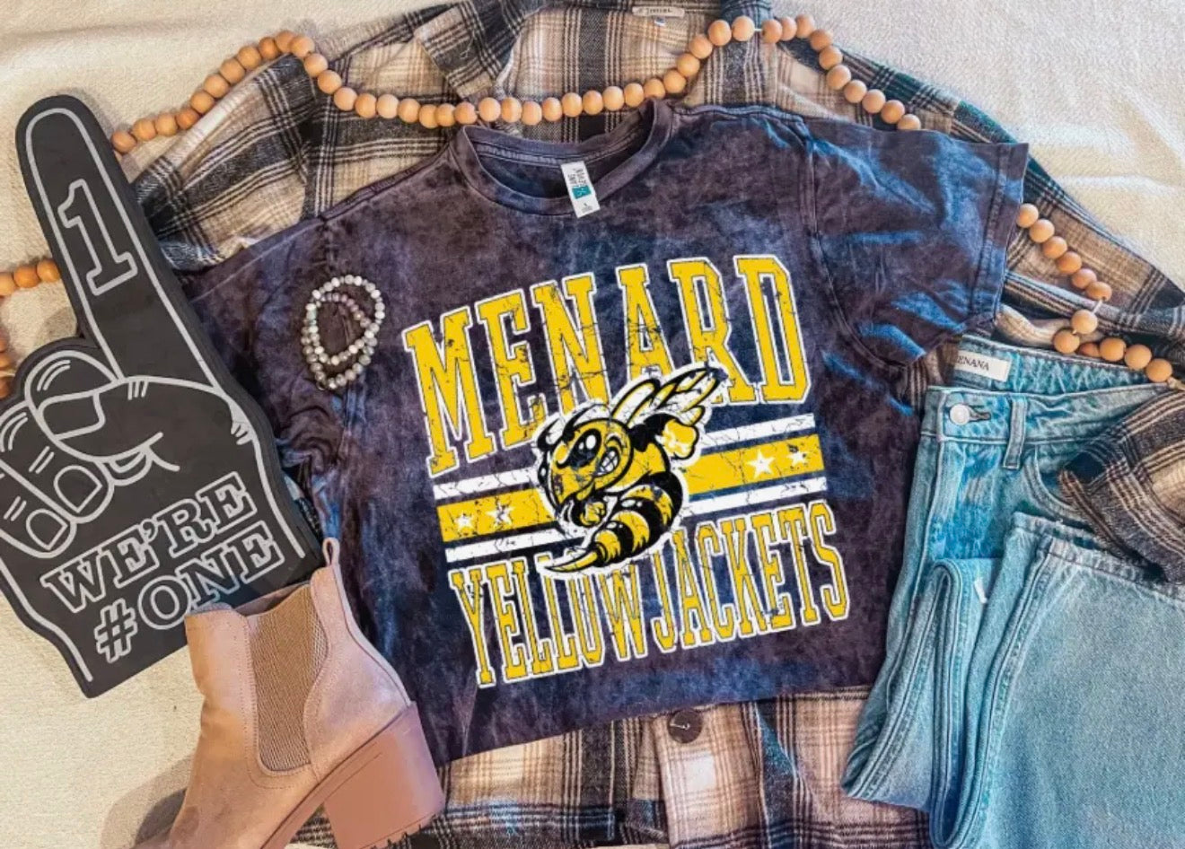 PREORDER | Menard Yellowjackets Acid Wash Tee