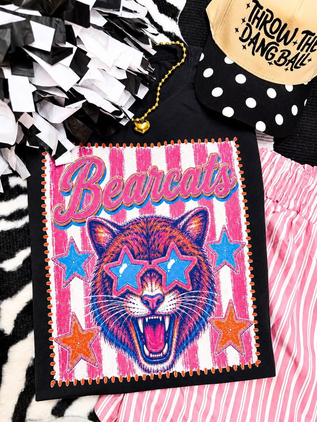 PREORDER | Custom Pink Stripe Vintage Mascot Tees