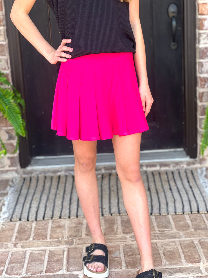 Hot Pink Activewear Skort