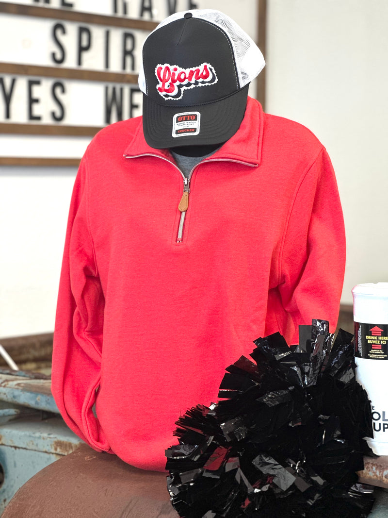 Red Miley Quarter Zip Pullover