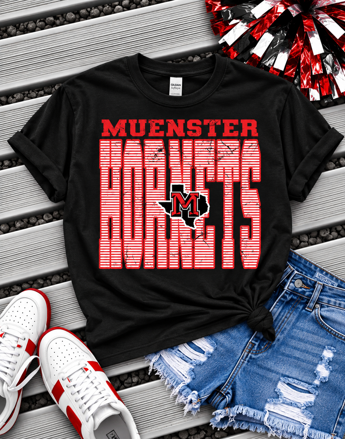 PREORDER | Muenster Hornets Striped Tee