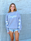 Eagles Charcoal Star Sleeve Sweatshirt