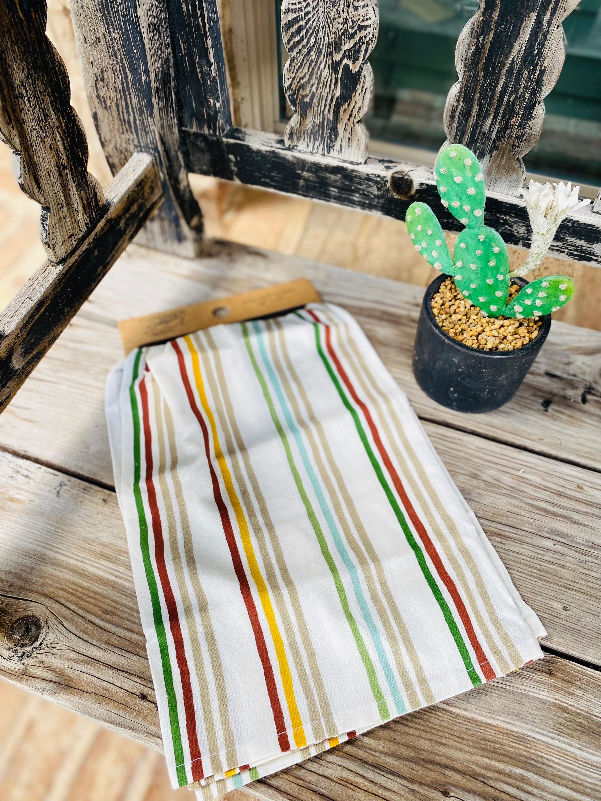 Fall Stripe Kitchen Towel