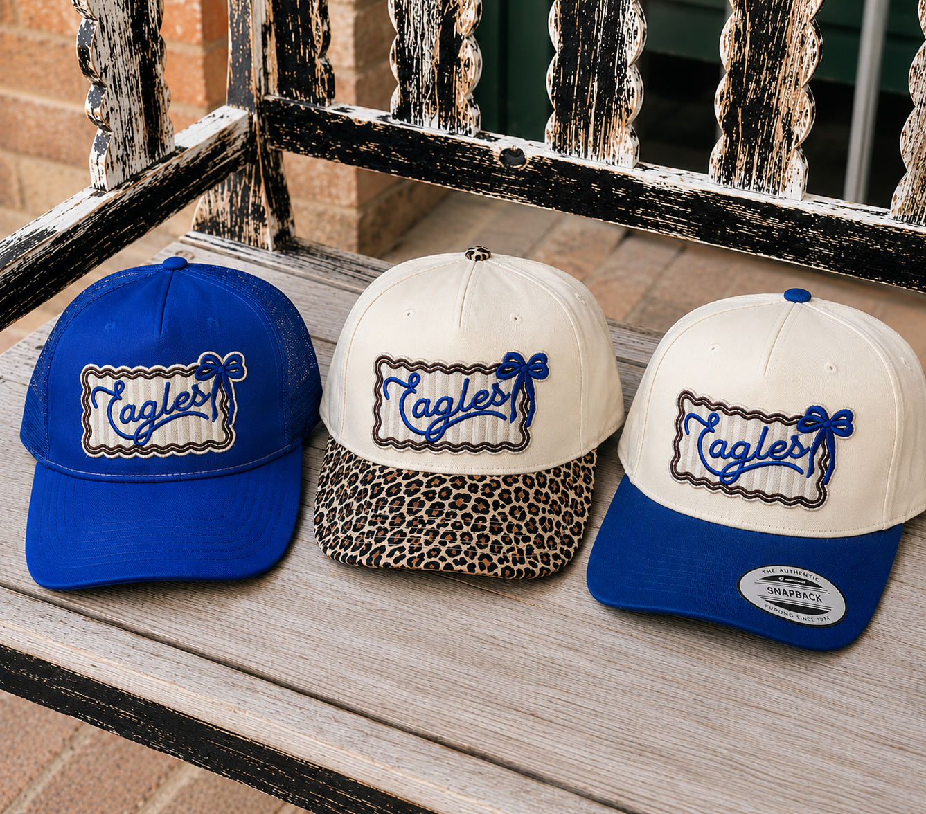 PREORDER | Eagles Ticking Bow Patch Hat