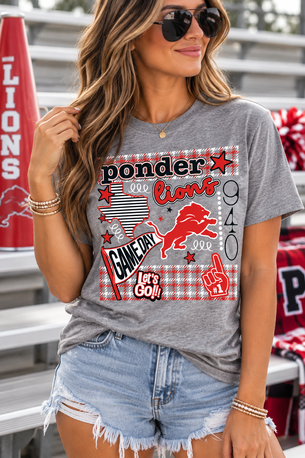 Ponder Gameday Collage Tee