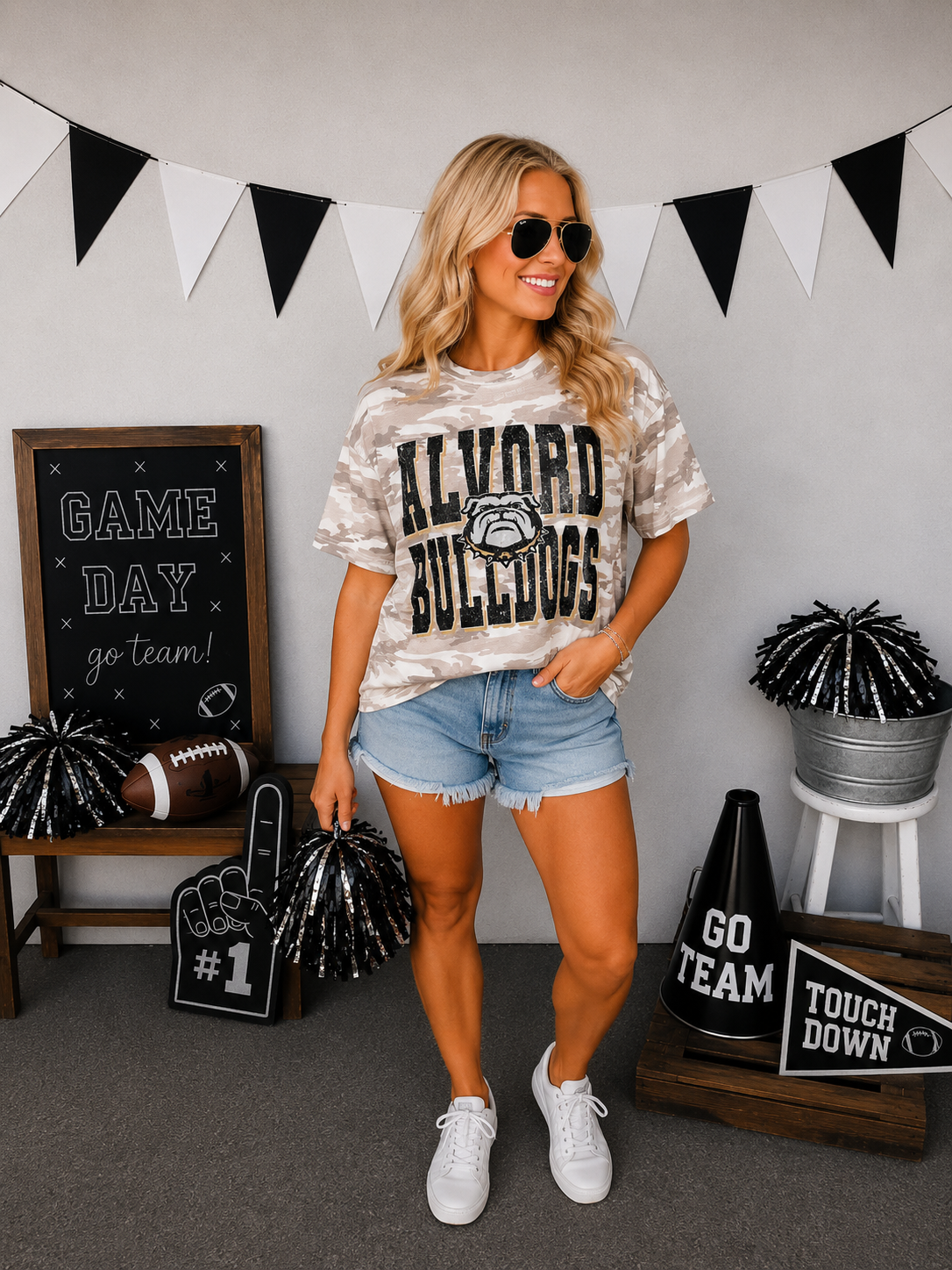 Alvord Bulldogs Camo Tee