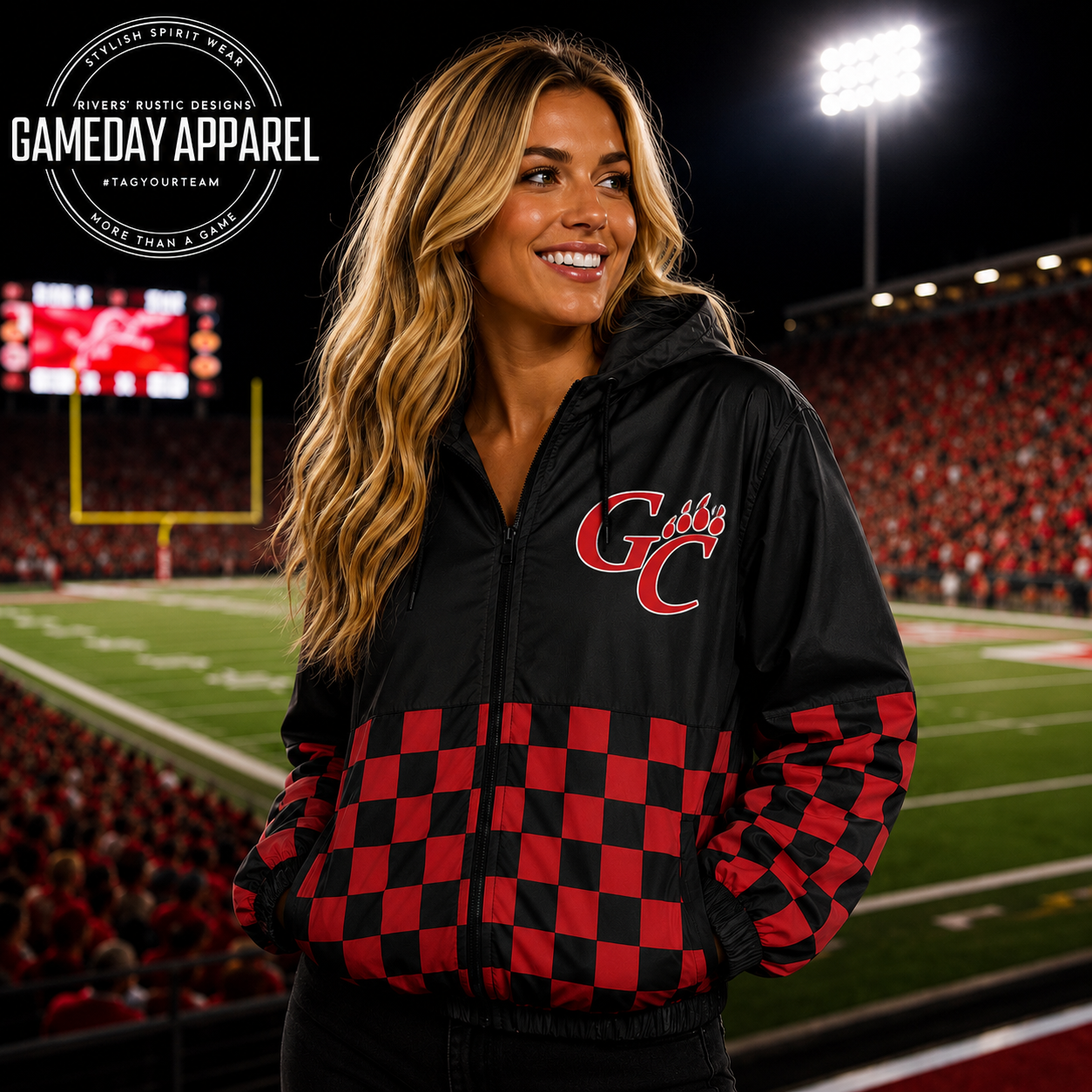 PREORDER | GC Checkered Zip Windbreaker **ETA 4-6weeks