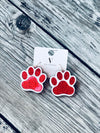 Acrylic Glitter Paw Earrings