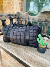 Quilted Puffer Weekender/Duffel Bag