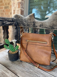 Elina Zipper Front Crossbody Bag