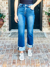 Risen | Tummy Control High Rise Cropped Straight Jeans