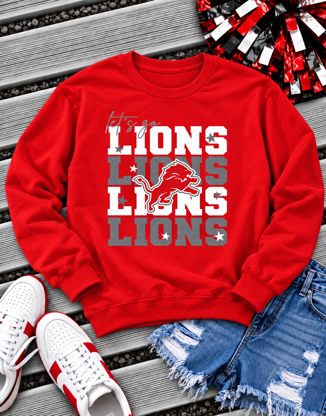 PREORDER | Let’s Go Lions Stacked Sweatshirt