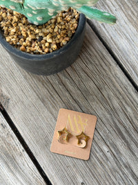 18K Gold Plated Waterproof Stainless Steel Hoop Earrings