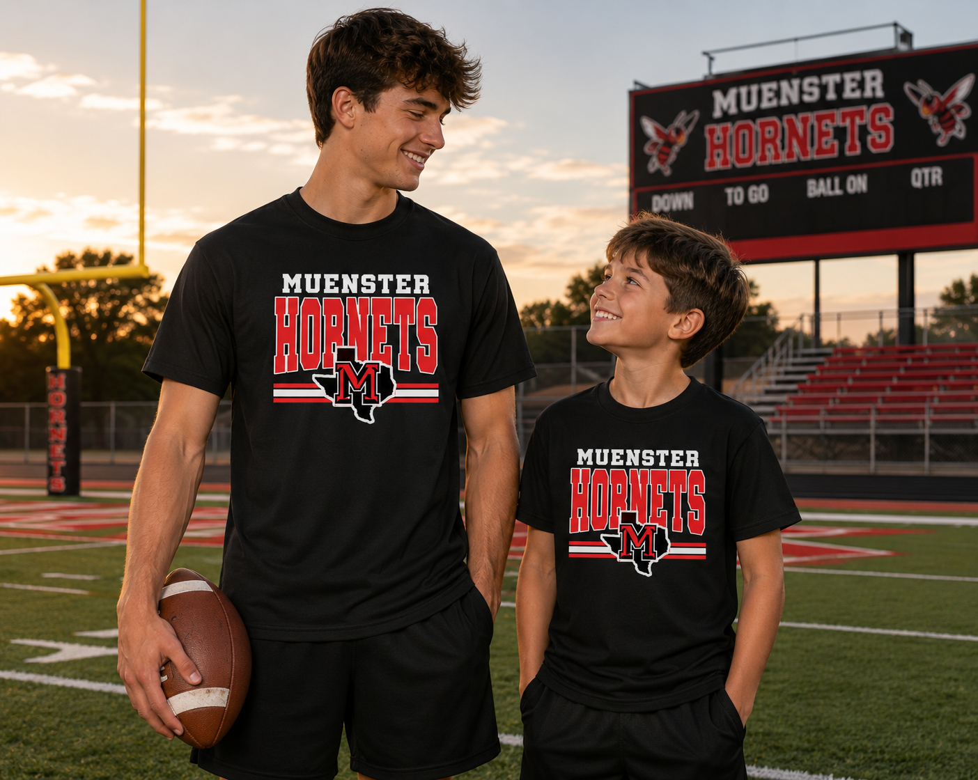 PREORDER | Muenster Hornets Stacked DriFit Tee