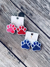 Acrylic Glitter Paw Earrings