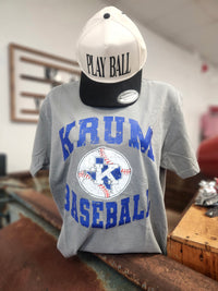 Krum Baseball Mascot Tee