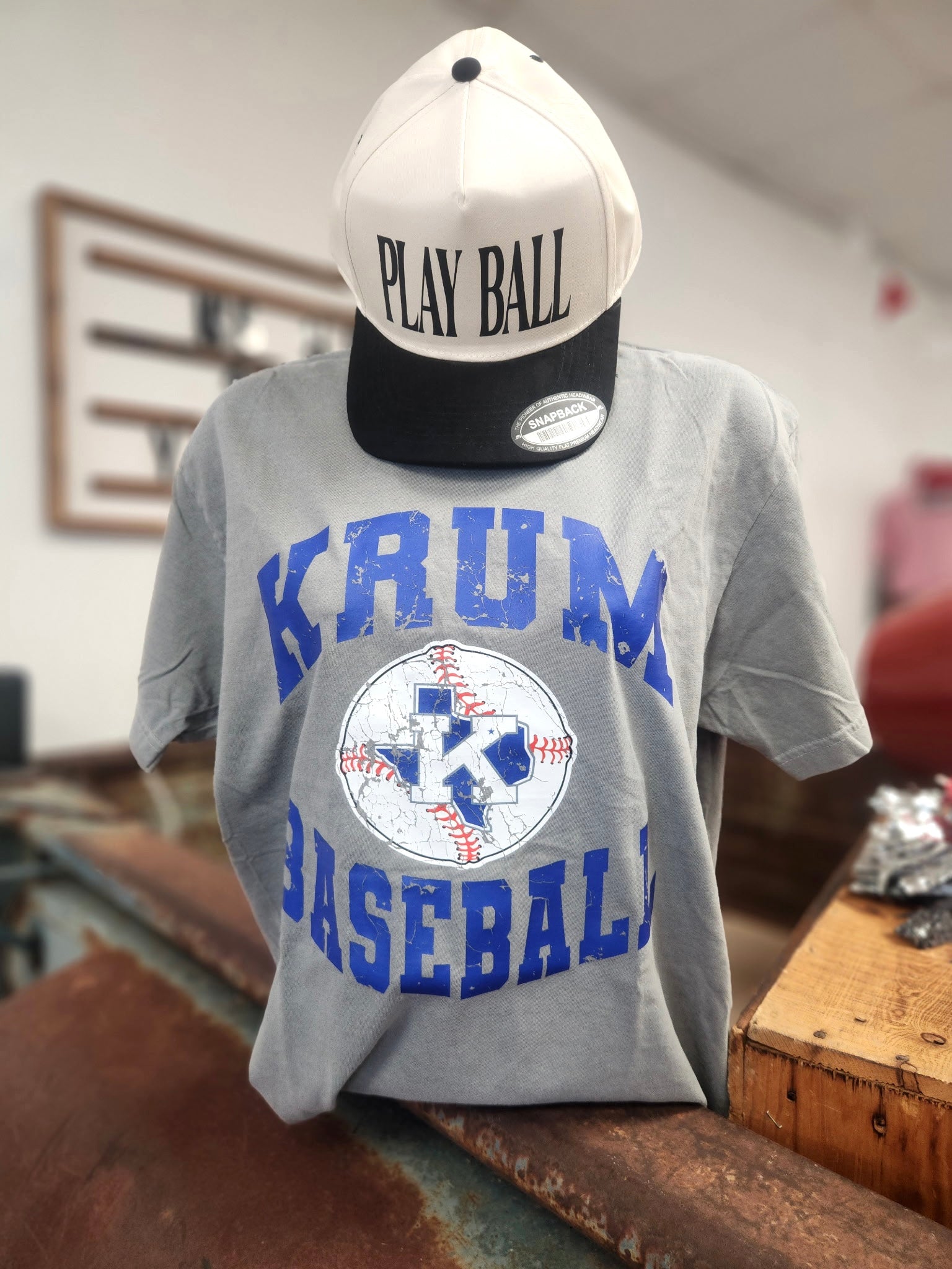 Krum Baseball Mascot Tee