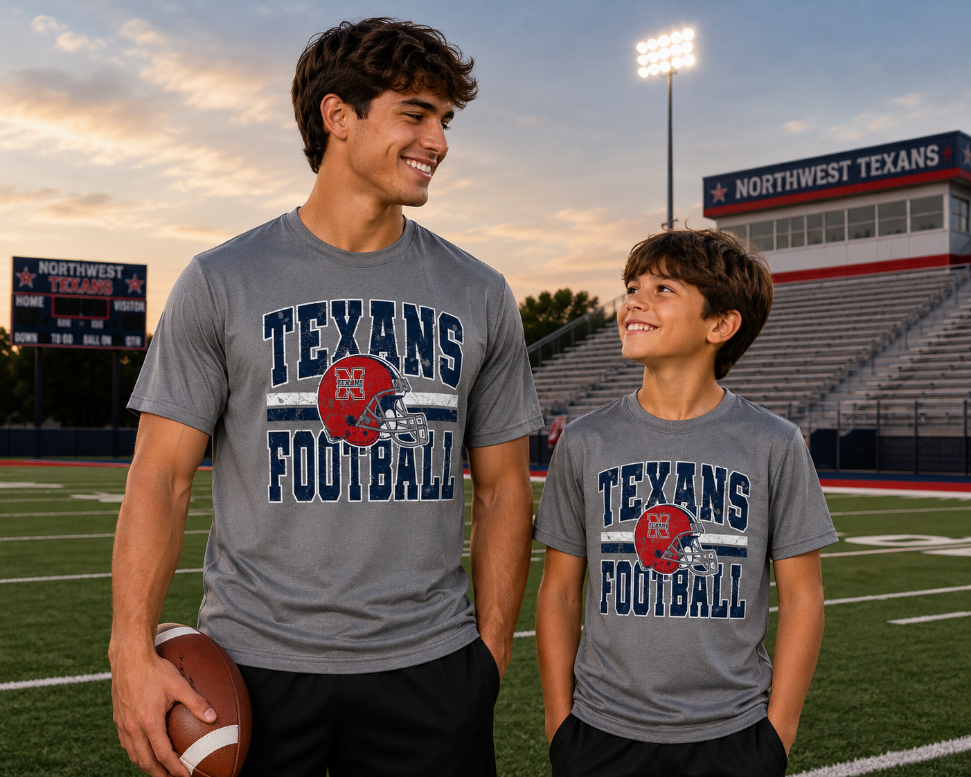 PREORDER |Texans Football Stacked DriFit Tee