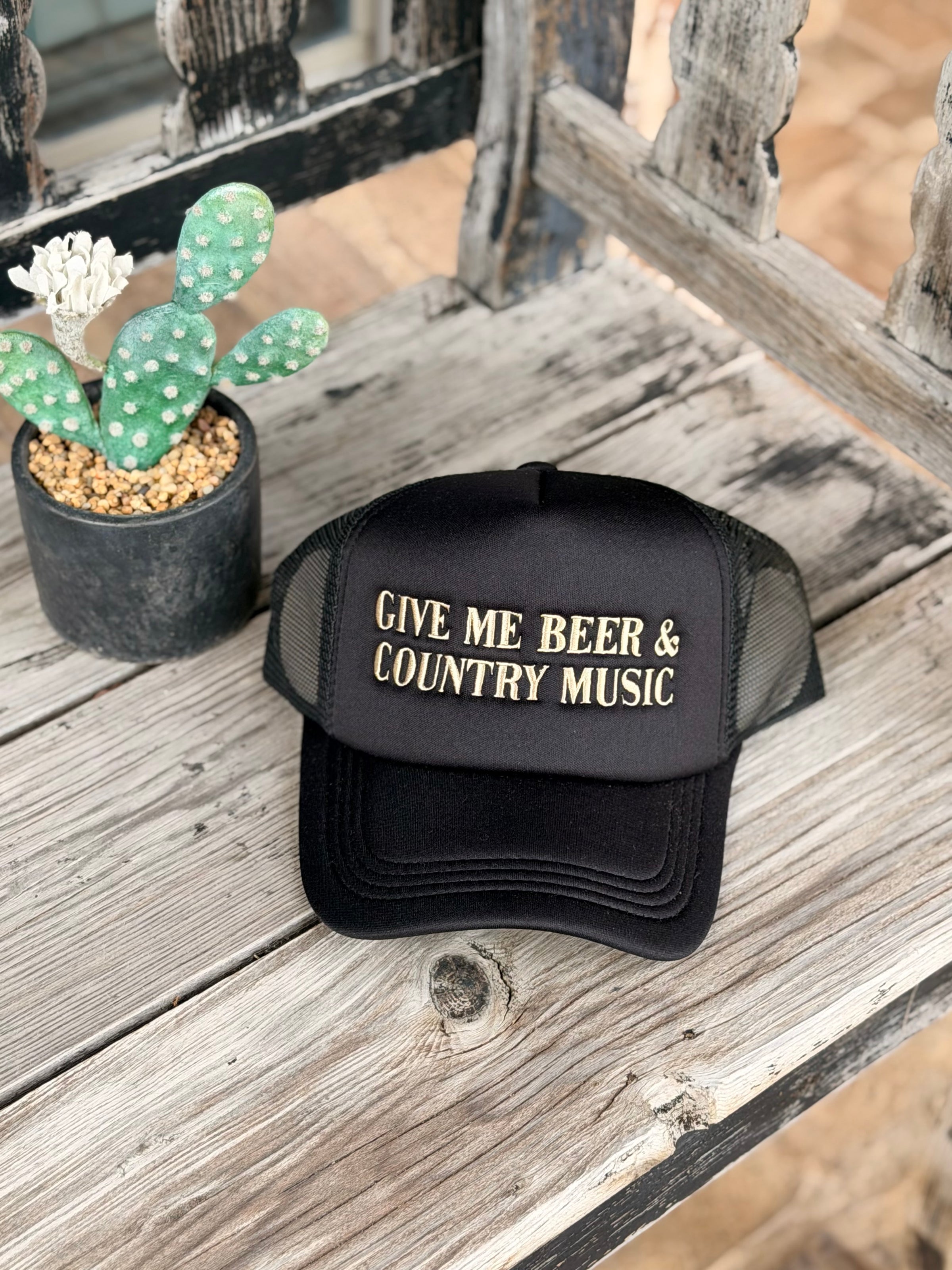 Give Me Beer & Country Music Foam Hat